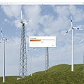 Modern wind turbine big windmill 3d model