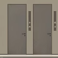 Modern Wooden Security Doors With Textured Surface And Sleek Handle Design