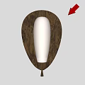 Quiet ancient solid wood wall lamp 3d model