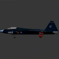 Dark Blue Fighter Jet Model With Sleek Design And Cockpit Canopy Wings