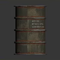 Rustic Metal Oil Drum With FEDCO 1018 Label For Household Storage