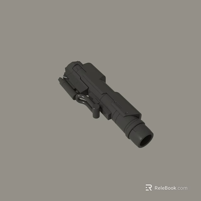 Tactical 3D Rendered Weapon Model With Mechanical Structure And Black Design 3d model 