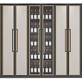 Luxury Modern Wardrobe With Mirrored Panels Metal Handles And Layered Storage Design