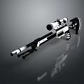 Modern Tactical Sniper Rifle With Scope Bipod And Precision Design Features 3d model