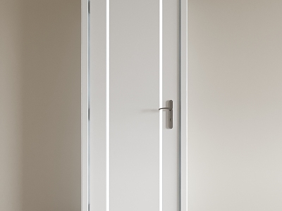 Bedroom door, interior door, single door, swing door 3d model