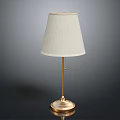 Elegant Modern Table Lamp With White Pleated Lampshade And Golden Base