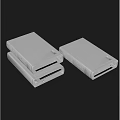 Stylish Portable External Hard Drives With Black And White Stacked Design For Household Storage Needs