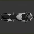 Sleek Silver And Black Sport Motorcycle With Aerodynamic Body And Stylish Design