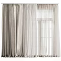 Elegant Neutral Toned Curtain Design With Sheer And Textured Layers For Home Windows