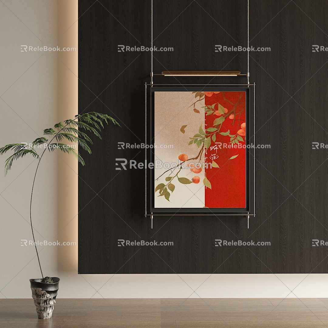 Middle Ancient Style Decorative Painting 3d model