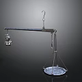 Intricate Sculpture Carving Hanging On Metal Balance Scale With Tray