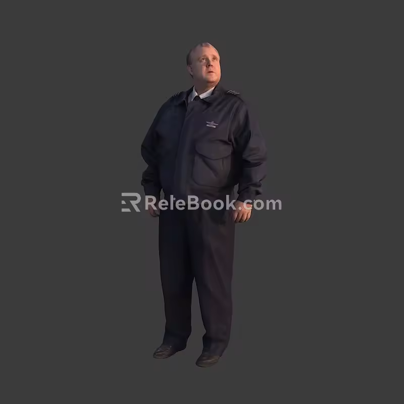 Foreign Man Security Property 3d model