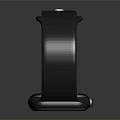 Stylish Black Smartwatch Leather Strap Square Dial For Daily Casual Wear