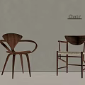 Two Different Wooden Chairs With Modern Design And Unique Features