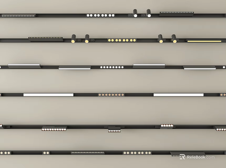 Modern Downlights And Spotlights With Various Designs For Indoor Lighting Solutions 3d model