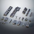 Modern Sci-Fi Equipment Sci-Fi Components High-Tech Components 3d model