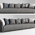 Modern Double Sofa Multi-Person Sofa Three-Person Sofa 3d model