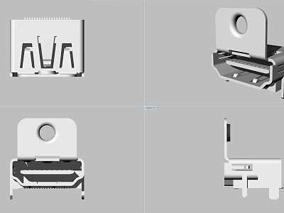 Mobile Digital Components SIM Card Tray Design Viewed From Different Angles 3d model