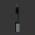 Modern Architectural Tower With Unique Spire Design And Square Base Structure