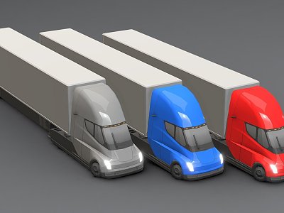 Tesla semi-trailer 3d model