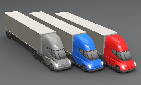 Tesla semi-trailer 3d model