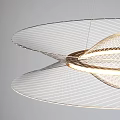 Minimalist Modern Chandelier With Double Layer Wire Frame And Soft Lighting 3d model