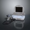 Sony Classic Portable Computer With Display Screen Game Controller And Connection Cable 3d model