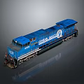 Blue Conrail Diesel Locomotive Engine Number 8369 Front Side View