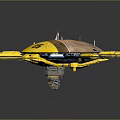 Sci Fi Character And Creature Design With Yellow Dome Number 05 Multiple Mechanical Thrusters And Legs 3d model