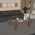 Middle Ancient Style Coffee Table 3d model