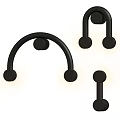 Modern Black Metal Wall Sconces With Curved Design And Warm LED Lighting For Home Decor
