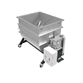 Industrial Stainless Steel Square Tank Mixing Equipment With Motor Control Box And Wheels