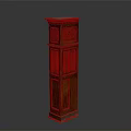 Decorative Wooden Carved Column Furniture With Intricate Design And Layered Structure