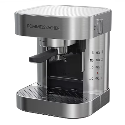 Rommelsbacher Stainless Steel Coffee Machine Kitchen Appliance With Control Panel And Brewing Function 3d model