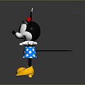 Mickey Minnie Plush Dolls with Red Shorts Yellow Buttons Blue Polka Dot Dress Arms Outstretched