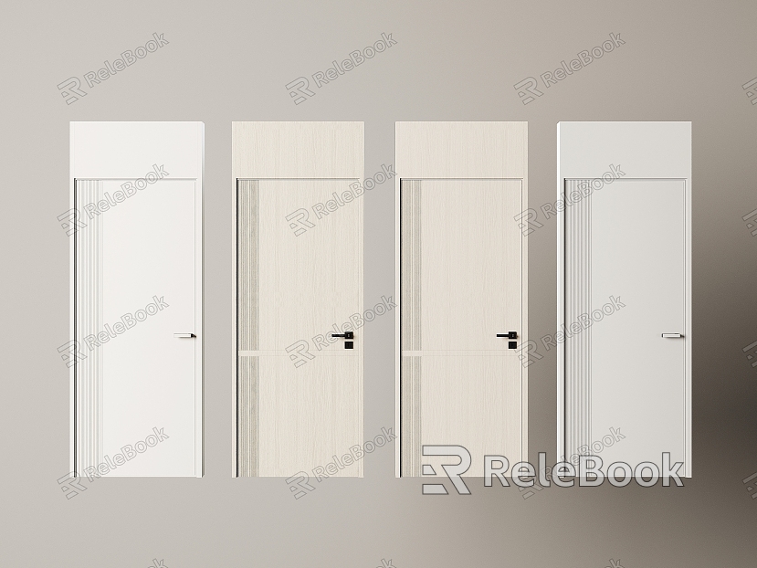 Simple interior door top door to top door room door bedroom door swing door single door kitchen toilet door model