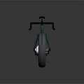 Teal Bicycle With Large Orange Accented Tires And Modern Design