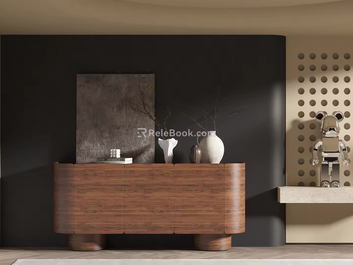 Quiet Style Side Cabinet 3d model