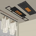 Smart Ceiling Mounted Clothes Drying Racks With Lights And Hanging Clothes Indoor
