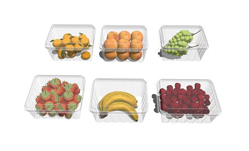 Modern fruit boxed fruit 3d model