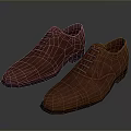 Men's Brown Leather Formal Shoes with Lace Up Design and Classic Style