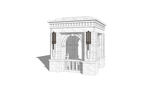 European-style pavilion 3d model