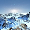 Snow Mountain Snow Scene 3d model