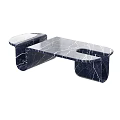 Modern Marble Coffee Table With Sleek Design And Unique Tabletop Support Structure 3d model