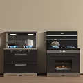 Black Built in Kitchen Appliances with Stoves and Oven for Modern Kitchen