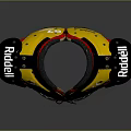 Riddell TEST 01 Football Shoulder Pads With Yellow Red And Black Straps And Padding