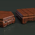 Traditional Wooden Carved Decorative Stands With Intricate Patterns In Various Shapes