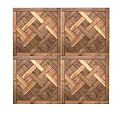 Natural Wooden Flooring with Intricate Basketweave Pattern and Rich Texture for Modern Interiors
