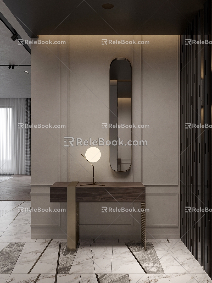 Modern Light Luxury Entrance Entrance 3d model