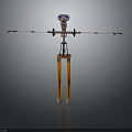 Professional Measuring Equipment With Yellow Tripod Legs Blue Top And Horizontal Bars